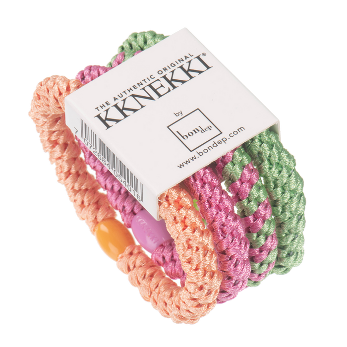 Bon Dep Kknekki hårresår - Grön/rosa/orange (4-pack)