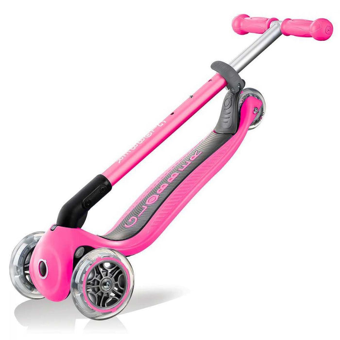 Hopfällbar sparkcykel för barn, Primo - Deep pink