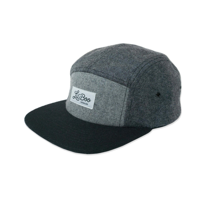 Keps, blockull 5-panel - Grå (Storlek M, 1,5-3 år)