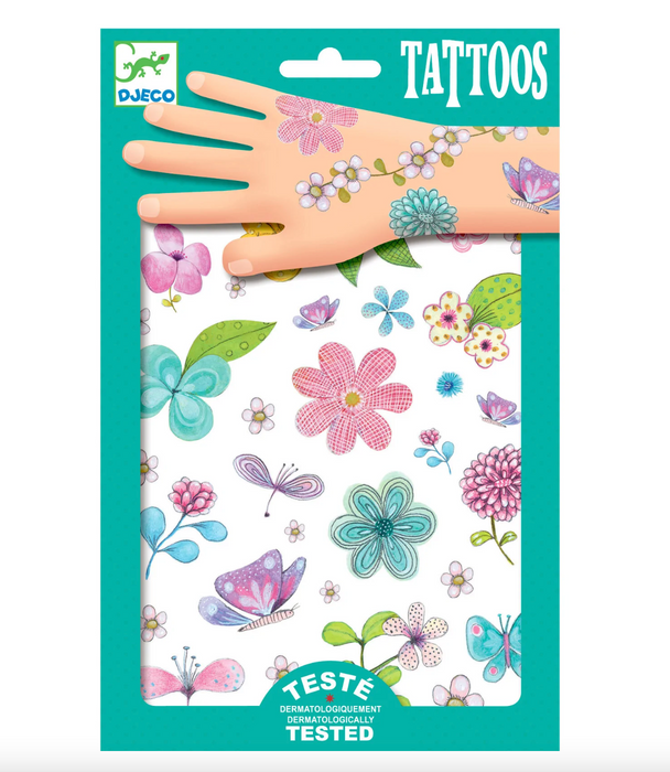 Tatueringar, Blommor - Blå