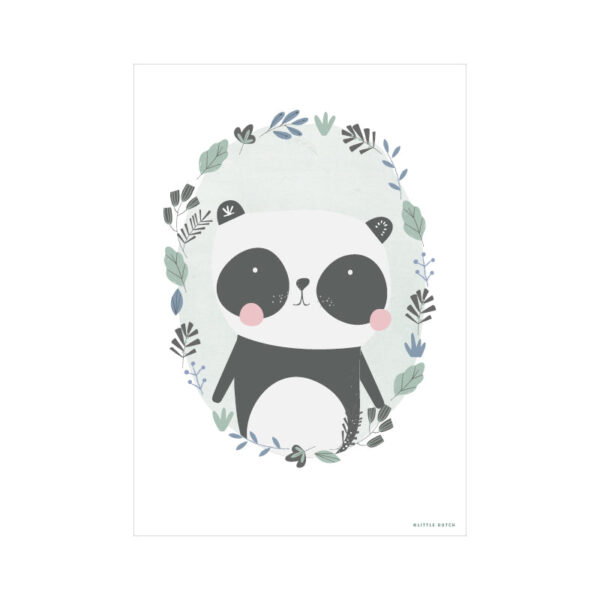 Affisch A3, Panda, Mint/Vit - Image 2