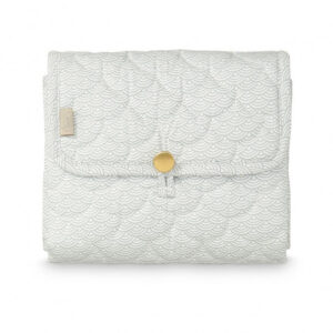 Quiltad skötmatta, grå våg